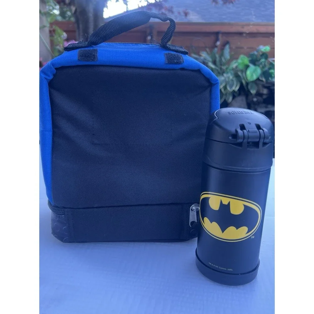 LEGO Batman Lunch Box Thermos FUNtainer Set Detachable Cape Kids School